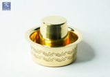 Brass Coffee Dabara / Davara Set Premium Heavy - Etched Design