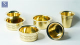 Brass Coffee Dabara / Davara Set Premium Heavy - Etched Design