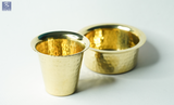 Brass Coffee Dabara / Davara Set Heavy - Hammered Finish