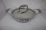Vinod Stainless Steel Triply Platinum Kadai -SAS Metal