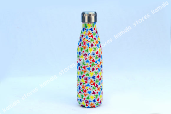 Stainless Steel Vaccum Water Bottle Hearts 500 ml