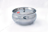 <transcy>பொருத்தப்பட்ட மூடியுடன் எஃகு பானை</transcy>